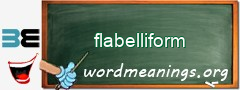 WordMeaning blackboard for flabelliform